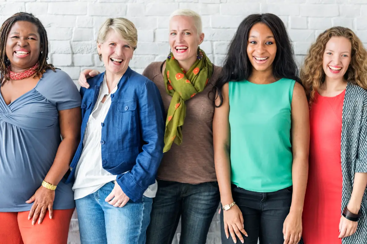 women in a group